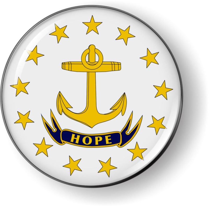 Rhode Island - State Flag Emblem